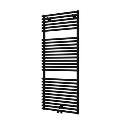 Plieger Florian Nxt M designradiator enkel horizontaal met middenaansluiting 1216x500mm 646W mat zwart