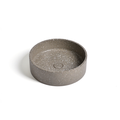 Ideavit Ora Waskom 39x39x12cm Beton Rond Terrazzo