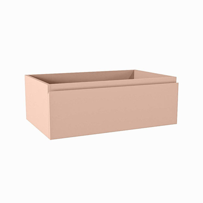 Mondiaz FOGE wastafelonderkast - 70x45x25cm - 1 lade - uitsparing midden - softclose - Rosee