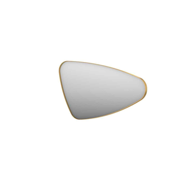 INK SP22 Spiegel - 100x4x60cm - organisch - in stalen kader - rechts aluminium Mat goud