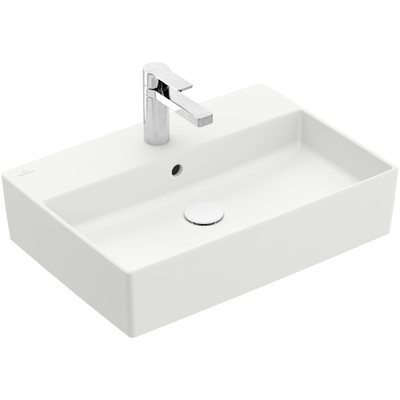 Villeroy & Boch Memento 2.0 Opzet Wastafel - 60x42cm - overloop - ceramic+ - stone white