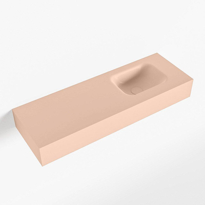 Mondiaz LEX Fontein - 90x30x12cm - wasbak Rechts - zonder kraangaten - solid surface - Rosee