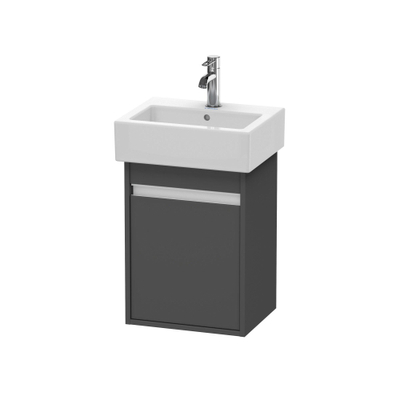 Duravit Ketho Wastafelonderkast 40x32x55cm Standaard greep spaanplaat Grafiet Mat