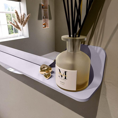 Mondiaz SPOT Badkamerspiegel - rond 110cm - spiegelplanchet - kleur Cale