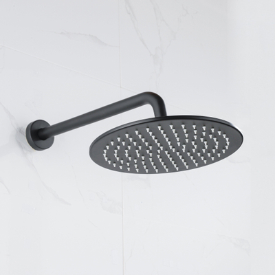 Fortifura Calvi Hoofddouche - 25cm - rond - 6mm - zwart mat - OUTLET UDEN