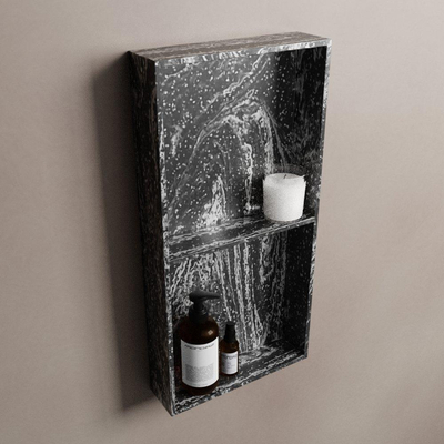 MONDIAZ EASY Nis - 59.5x29.5cm - geschikt voor in- of opbouw - 2 vakken - kleur Lava