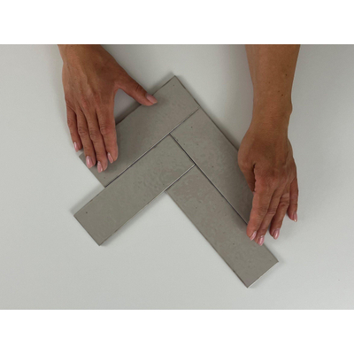 Equipe Cerámicas Kalma wandtegel - 6x18.6cm - Morchella glans (grijs)