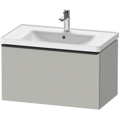 Duravit D-Neo wastafelonderkast 78.4x44x45.2cm 1 lade met softclose Betongrijs Mat