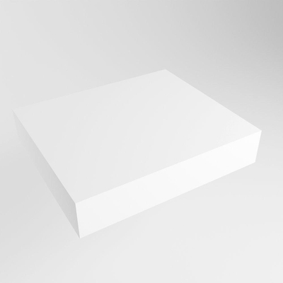 Mondiaz TOP 51 Topblad - 50x51x12cm - geschikt voor afdekplaat - Solid surface - Talc