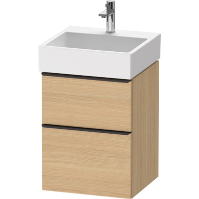 Duravit D-Neo wastafelonderkast 48.4x62.5x44.2cm 2 lades Natuur eiken Mat