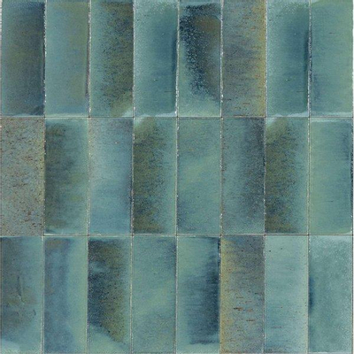 SAMPLE Ragno Gleeze Wandtegel 5x15cm 10mm Turchese