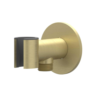 IVY Concord Regendoucheset - inbouw - symmetry - 2 stopkranen - 30cm plafondbuis - 20cm medium hoofddouche - houder met uitlaat - 150cm doucheslang - staafmodel handdouche - RVS316 - geborsteld mat goud PVD