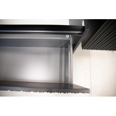 Adema Holz Badkameronderkast - 100cm - 1 lade - greeploos - zwartbruin