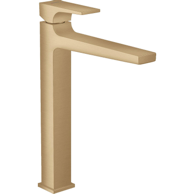 Hansgrohe Metropol 1-gats wastafelkraan 260 met push open waste met voorsprong vaste uitloop 20.4cm brushed bronze