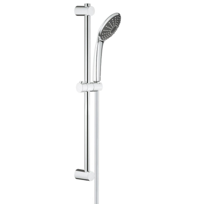 GROHE Vitalio Joy 110 Mono Glijstangset - 60cm - ronde handdouche - 1 straalsoort - gladde doucheslang - chroom/zwart