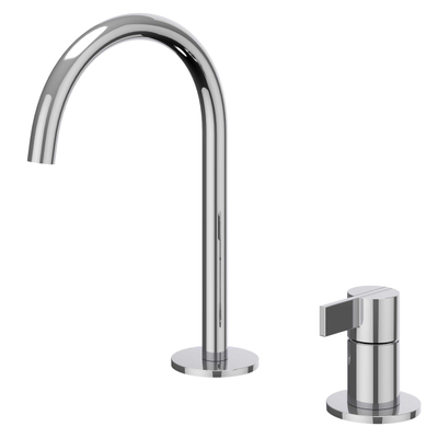 IVY Pact Wastafelmengkraan - 2-gats - bladmontage - uitloop - coldstart - Chroom