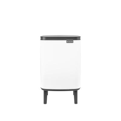 Brabantia Bo Hi Afvalemmer - 7 liter - kunststof binnenemmer - wit