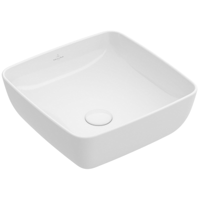 Villeroy & Boch Artis opzetwastafel vierkant 41x41cm zonder overloop wit