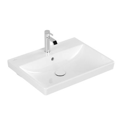 Villeroy & Boch Avento meubelwastafel 60x47cm 1 kraangat met overloop ceramic+ wit
