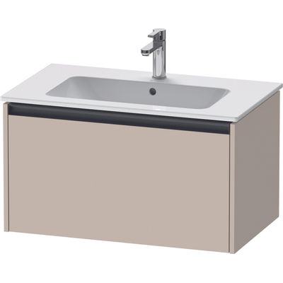 Duravit Ketho 2 wastafelonderbouwkast met 1 lade 81x48x44cm met greep antraciet taupe mat