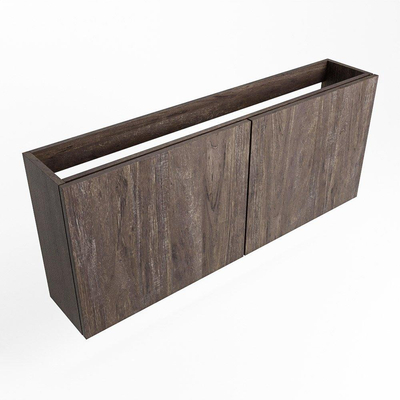 Mondiaz FOWY fonteinonderkast - 120x22x50cm - 2 deuren - push to open - softclose - Dark Brown