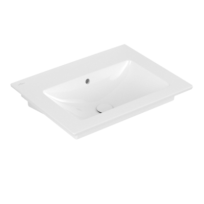 Villeroy & Boch Venticello wastafel zonder kraangat 65x50cm met overloop ceramic+ wit