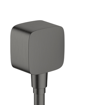 Hansgrohe FixFit muuraansluitbocht met terugslagklep Brushed Black Chrome