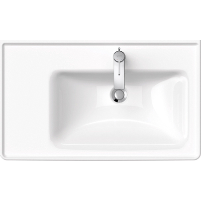 Duravit D-Neo wastafel met wondergliss 80x48x17cm 1 kraangat rechthoek Keramiek Wit