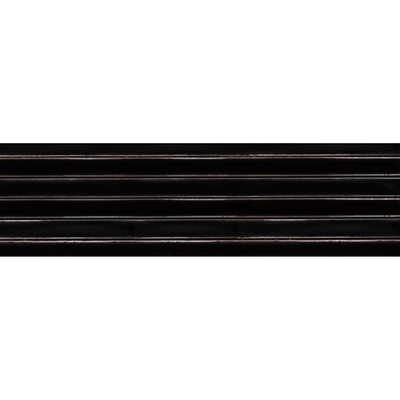 Vtwonen Tegels Rib Wandtegel - 13x45cm - 9mm - Witte scherf - Azabache (Zwart)