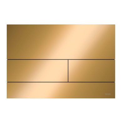 Tece Square II bedieningsplaat duospoeltechniek incl. inbouwraam polished gold optic