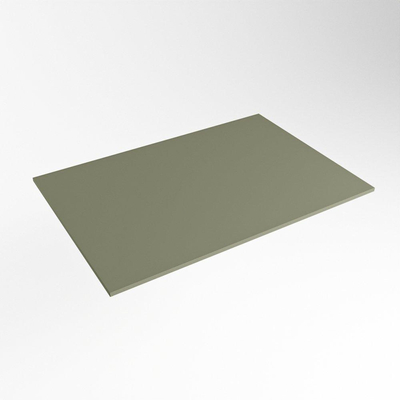 Mondiaz TOP 23 Topblad - 50x23.5x0.9cm - geschikt voor afdekplaat - Solid surface - Army