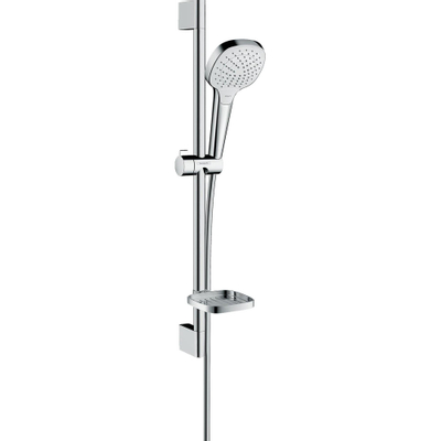 Hansgrohe Croma select e vario unica glijstangset 65cm casetta chroom wit