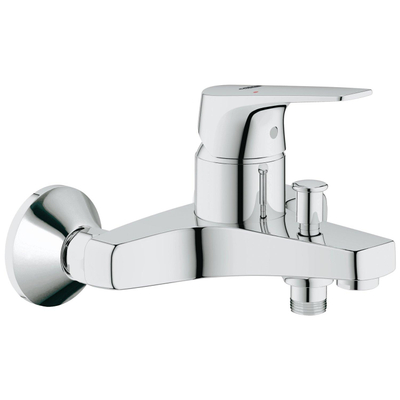 GROHE Bau Flow badkraan met koppelingen met omstel chroom