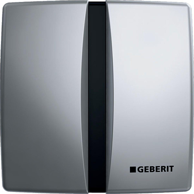 Geberit Basic urinoir stuursysteem batterijvoeding 16x16cm met infrarood voor frontbediening mat verchroomd