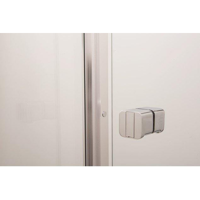 Crosswater Clear 6 schuifdeur - 140x195cm - 8mm - helder veiligheidsglas - zilver profiel