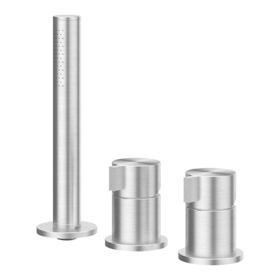 IVY Tribe Badrandcombinatie - 3-weg - mengkraan - uittrekbare handdouche - zonder uitloop - RVS316 - geborsteld