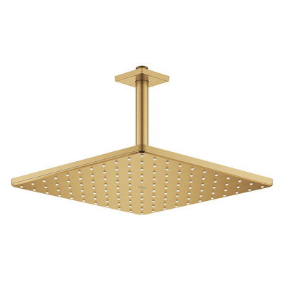 GROHE Rainshower SmartActive 310 Cube Hoofddouche - 31x31cm - 1 straalsoort - plafondarm 14.2cm - geborsteld cool sunrise