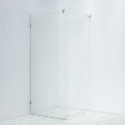 FugaFlow Efficiente Vetro inloopdouche badkamer - scharnierbevestiging - 90x200cm - 8mm veiligheidsglas - anti kalk - chroom