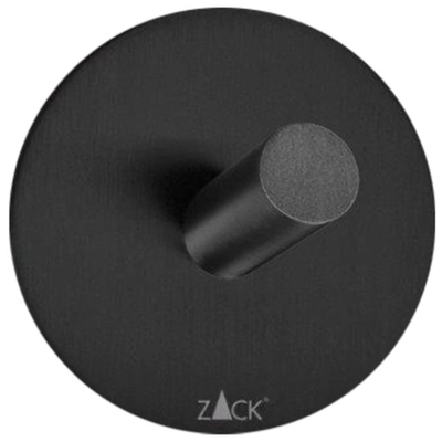 Zack Peco handdoekhaak 5.5x5.5cm rond zelfklevend Mat Zwart