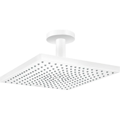 Hansgrohe Raindance E Square hoofddouche E300 1jet m. plafondbevestiging 15.8cm 30x30cm mat wit