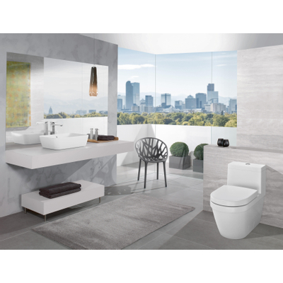 Villeroy & Boch Architectura waskom 60x40.5x15.5cm Rechthoek met overloopgat Wit Alpin glans Ceramic+