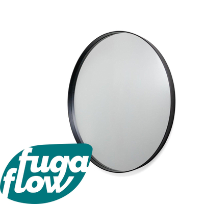 FugaFlow Eccelente Arredo spiegel badkamerspiegel - rond - 60cm - frame mat zwart