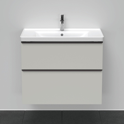 Duravit D-Neo wastafelonderkast 78.4x62.5x45.2cm 2 lades Betongrijs Mat