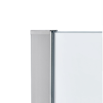 Wiesbaden Slim inloopdouche met RVS profiel en stabilisatiestang 70x200cm 8mm helder glas