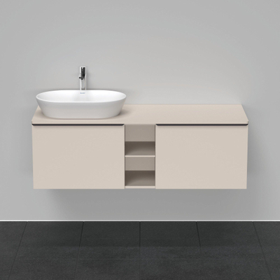 Duravit D-Neo wastafelonderkast 140x45.9x55cm 2 lades Taupe Mat