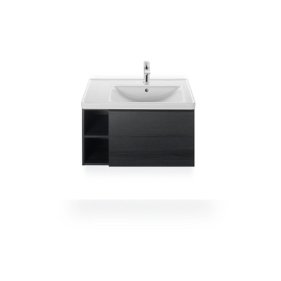 Duravit D-Neo wastafelonderkast 78.4x44x45.2cm 1 lade met softclose Eiken (zwart) Mat