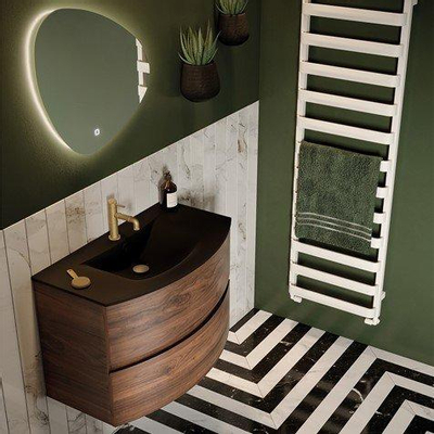 Crosswater Artist Spiegel - 64x50cm - LED - 2700K tot 6400K - dimbaar - kiezelvorm