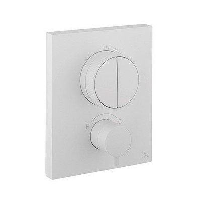 Crosswater Crossbox inbouw douchekraan thermostatisch 2 functies inclusief inbouwdeel wit mat