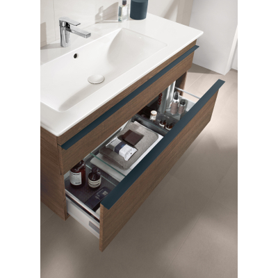 Villeroy & Boch Venticello Meubelwastafel - wasbak links - 1 kraangat - 100x50cm - geschikt voor 3 kraangaten - overloop - ceramic+ - wit