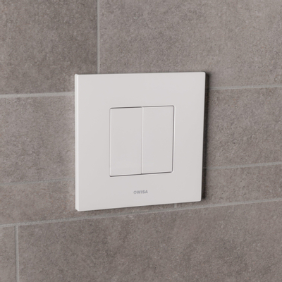 Wisa Delos Bedieningspaneel - vierkant - 16x16x1 - dualflush - kunststof - wit